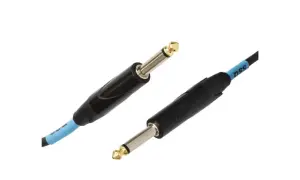 Dwa wtyki jack 6,3 mm z pozłacanymi końcówkami, idealne jako kabel do gitary elektrycznej.